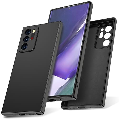Watana Funda para Samsung Galaxy Note 20 Ultra 5g Case de Silicona Soft-Touch,Antigolpes,Antipolvo,Antideslizante,Funda Protectora Completa con Forro de Microfibra para Samsung Note 20Ultra,Negro