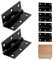 6 Stück Türscharniere, Türschließer 2,5 Zoll Metall-Türscharnier 90° Heavy Duty versteckte Türscharnier mattschwarz Türscharniere für Garagentür Schrank Tür Installation Tools