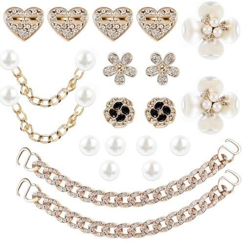 OHREN Crocs Charms Bling Kristallblumen - 20 Stück Crocs Jibbitz Zubehör Damen Kinder Dekoration