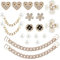 OHREN Pins Crocs Bijoux Bling Strass Fleurs - 20 PCS Charms Crocs Femme Enfant Décoration Jibbitz pour Crocs