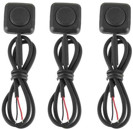EPLZON 3 Piezas Interruptor Pulsador Momentáneo, Botones Bocina ON/Off 12V-24V Mini Interruptor de Botón para Bocina Automóvil Control Industrial, Experimentos Electrónicos