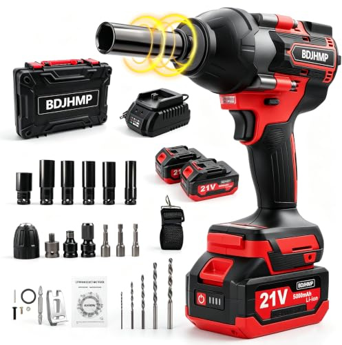 Cordless Impact Wrench 1/2 Inch, 1500 N.m/1106ft-lbs Brushless Impact Gun