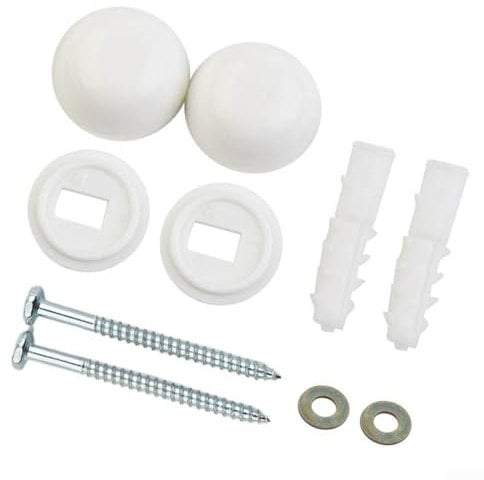 Kit di fissaggio a pavimento angolato per WC e bidet, set completo di tutti gli elementi di fissaggio e accessori