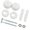 Kit di fissaggio a pavimento angolato per WC e bidet, set completo di tutti gli elementi di fissaggio e accessori