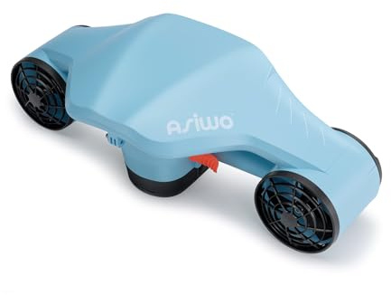 Asiwo Unterwasserscooter Tauchscooter Manta 2 mit Starker Schub,Seascooter mit mit Action Kamera Halterung Doppelmotor für Tauchen Schwimmen Schnorcheln Abenteuer und Fischen jagen