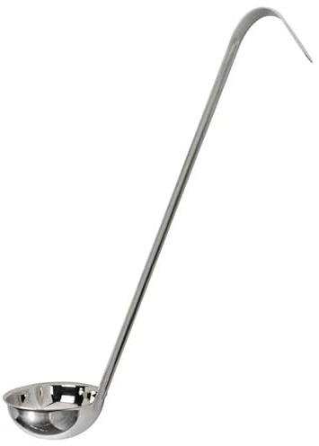Stainless Steel Soup Ladle with Long Handle, 0.5-16 oz Capacity, Measuring Spoon for Soup, Sauce & Gravy (8 oz)