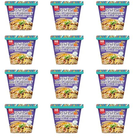 【Final Closeout】Dongdong Instant Rice Noodles Mushroom Flavor, 310g Box Ready in 3 Min, Includes 140g Noodles & 170g Soup, Classic Comfort Flavor Umami Savory, HALAL, 0 Additives Pack of 12