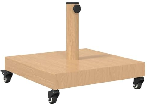 Mokuyary Pied de Parasol Bois Clair 45 x 45 x 31,5 cm, Pieds Base pour Parasol pour Terrasse, Piscine, Patio, Jardin, Restaurant -B