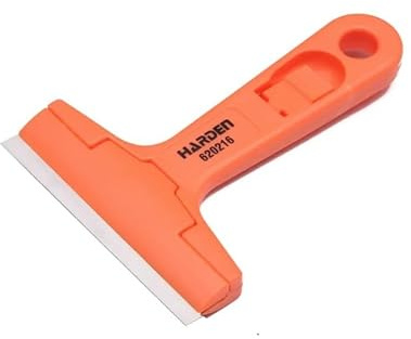 Harden Plastic Scraper 145 x 100mm with Replaceable Blade, Heavy Duty Paint & Adhesive Scraper for Glass, Floors, Tiles, Walls & Metal Surfaces