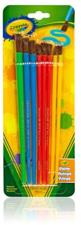 Crayola Kids Paint Brush Set (8ct), Painting Supplies for Kids, Assorted Sizes, Kids Arts & Crafts Supplies for Elementary & Preschool