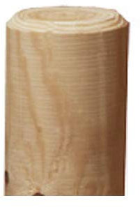 ITALFROM Pali in Legno di Pino Palo Tornito Senza Punta ø 8 H200 Impregnato Trattato X Recinzione Staccionata