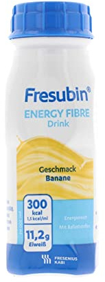 Fresubin Energy Fibre Drink Banana Water Bottle, 4 x 200 ml