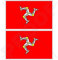 ISLE von MAN Flagge MANX Großbritannien UK TT Rennen 75mm Auto & Motorrad Aufkleber, x2 Vinyl Stickers