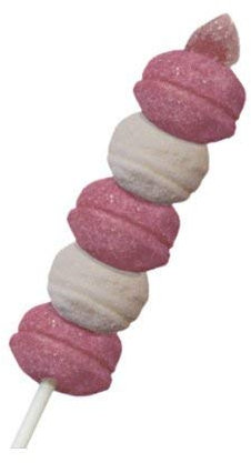 BIRIBAO | Marshmallow Bulgari | MINI SPIEDINI ARCOBALENO ROSA | 12 PZ