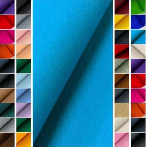 StoffBook TÜRKIS PREMIUM FILZSTOFF 4MM EDLE OPTIK WIE WOLLFILZ BASTELFILZ 100CM BREITE, D277