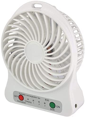 ADCB Rechargeable Small but Mighty Fan Portable Quiet Compact Light