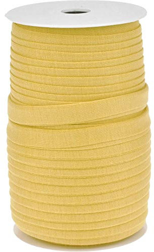 Die Stofftante Jersey Schrägband / 1 m/Meterware/viele Farben (ginstergelb 198)