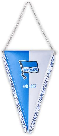 Hertha BSC Berlin Wimpel blau-weiß 26 cm Stoff Schmuckwimpel | Seidenwimpel HBSCB - plus Lesezeichen I love Berlin