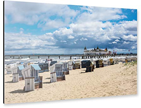 artboxONE Alu-Print 150x100 cm Seebrücke in Ahlbeck von Künstler Rico Ködder