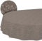 Tischdecke abwaschbar Wachstuch Wachstuchtischdecke Gartentischdecke Leinen-Optik Pflegeleicht Wasserabweisend 160 x 140 cm (Oval) Braun Schnittkante
