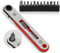 Hakkin 15PCS Mini Ratchet Wrench Set - Close Quarters Ratcheting Screwdriver, 1/4 Hex Shank, High Torque Offset Reversible Drive Handle, Magnetic Screwdriver Bits (Phillips, Slotted, Hex, Torx)