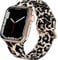 ACESTAR Double Sided Band Compatible with Apple Watch Band 49mm 46mm 45mm 44mm 42mm(Series 3), Cheetah Silicone Strap for iWatch Ultra 2 /Ultra/SE 2 /SE/Series 10 9 8 7 6 5 4 3 2 1, Leopard