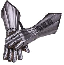 Nautical Replica Hub Mittelalterliche Ritterkrieger Gothic Handschuhe Paar Stulpen Rüstung Halloween Kollektion, chrome, Einheitsgröße