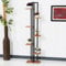 [en.casa] Scaffale Portapiante (AxLxP) 150 x 34 x 21 cm Mobile a Terra con Ripiani Portaoggetti Organizzatore per Piante - Nero/Effetto Noce