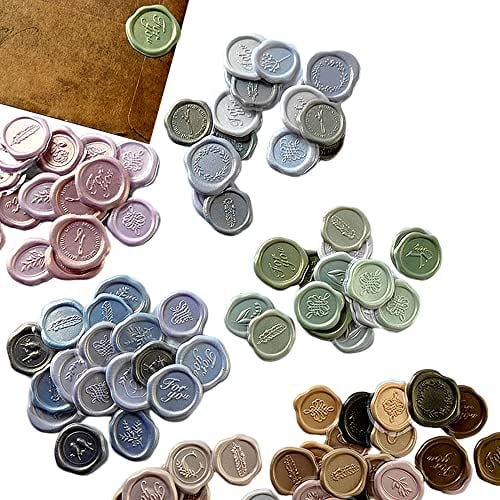 Wachs Siegel Aufkleber Umschlag Siegel selbstklebende Aufkleber für Valentinstag Geburtstag Brautdusche Party Hochzeitseinladung  (A-108Pcs)