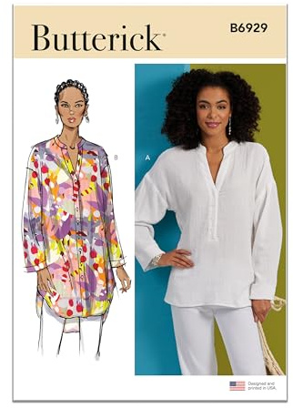 Butterick Sewing Pattern 6929 - Intermediate Tops, Tunics Pattern - Y5 (18-20-22-24-26)