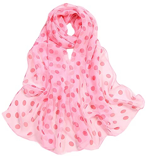 FAIRYGATE Damen Schal Pink Bandana Damen Chiffon Schal Langer Weicher Wickelschal für Damen Halstuch Schlauchschal Herbst Winter Frauen Poncho Schlauchtuch Halswärmer A4823