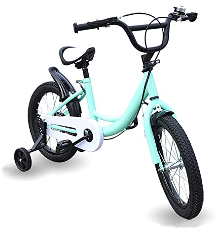 WindWilder 16 Kinderfahrrad 16 Zoll Kinderrad Fahrrad Höhenverstellbar mit Abnehmbare Stützräder Mädchen & Jungen Unisex Fahrrad Bike für 4-8 Jahren Kinder (Grün)