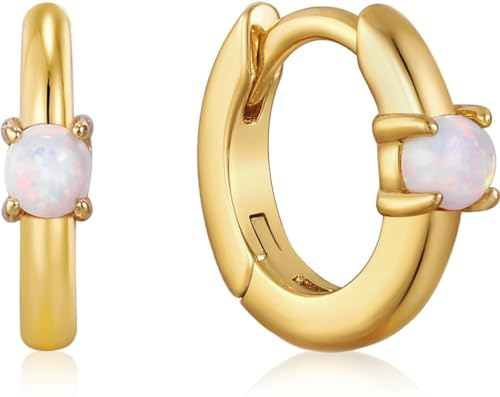 Ania Haie Damen-Creolen 925er Silber 2 Opal One Size Gold 32020302