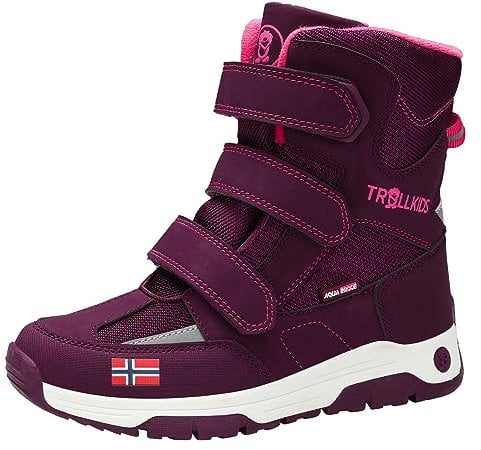 Trollkids Scarpe invernali per bambini Lofoten, Borgogna Rosso Ciliegia Chiaro, 31 EU