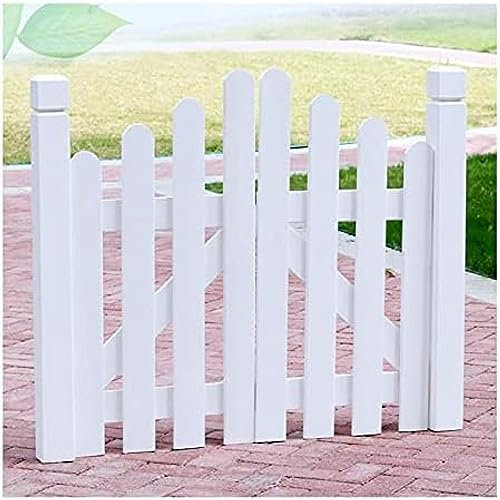 Gartenzaun, Garten-Holztür, Karbonisierung, Doppelte Holztür, Zaun, Tor, Für Zuhause, Hof, Garten, Pflanzentrennwand, Dekorativ,Weiß,100x100cm,outstanding78