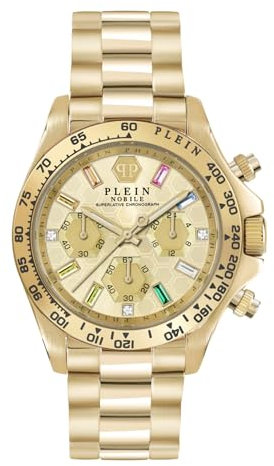 Philipp Plein Damen Uhr Analog Quarz Chrono NOBILE Lady PWSBA0223 Edelstahl