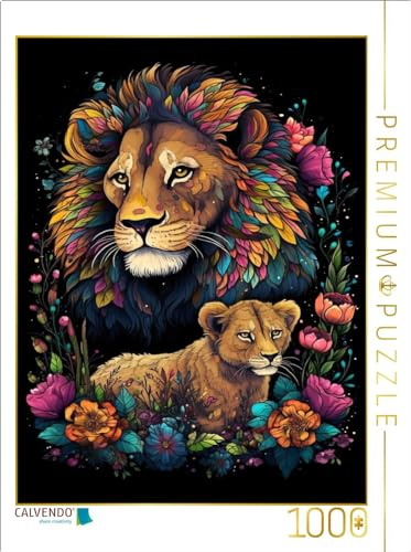 CALVENDO Puzzle Löwen | 1000 Teile Lege-Größe 64 x 48 cm Foto-Puzzle für glückliche Stunden