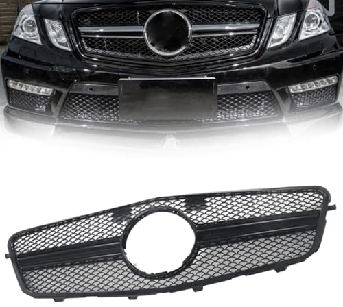 FGAITH Auto Front Kühlergrill Ersatz Zubehör für Benz W212 E250 E550 E350 2010-2013, ABS Schwarz Sport Frontgrill Kühlergrille Vorne Stoßstange Gitter Waben Grills
