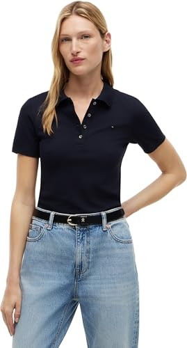 Tommy Hilfiger Damen Poloshirt Kurzarm 1985 Polo Slim Fit