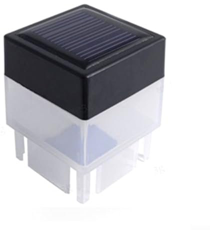 SPORTARC Solar-Pfostenleuchte, wasserdicht, LED, für den Außenbereich, Garten, für Straßenzaun, Lampe und energieeffiziente Solarpfostenleuchte (weiß)