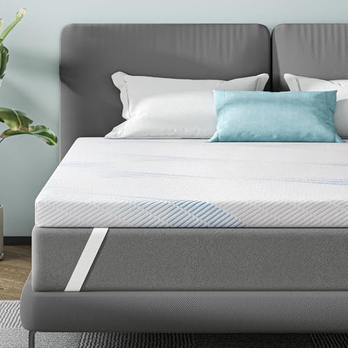 BedStory Surmatelas 160 x 200 | sur-Matelas 2 Personnes Mémoire de Forme Gel | Soutien Ergonomique | Housse Hypoallergénique Amovible et Lavable | Épaisseur 7 cm