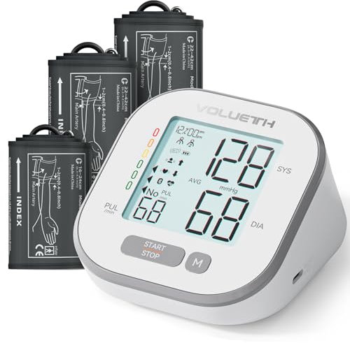 VOLUETH Pediatric Blood Pressure Cuff Blood Pressure Cuff Blood Pressure Monitor for Home Use 3 Cuff Sizes Small 4-8 Inches Medium 6-10 Inches and Large 7-17 Inches Perfect for Pediatric Blood