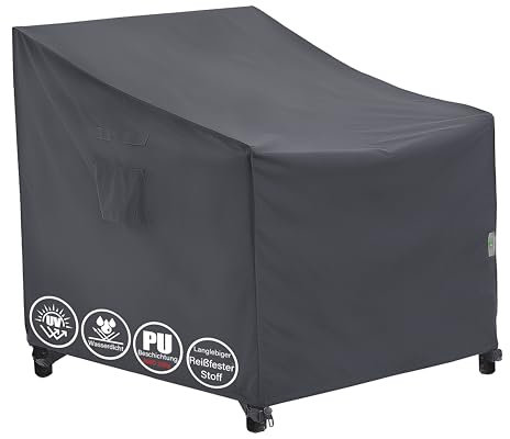 F&J Outdoors Garten Stuhlabdeckungen 71x76x66/91cm Lounge Stuhl Schaukelstuhl Adirondack Stuhlabdeckung wasserdichte schützende Sofa Abdeckung Outdoor Grau Verandas Patio Möbel Abdeckungen