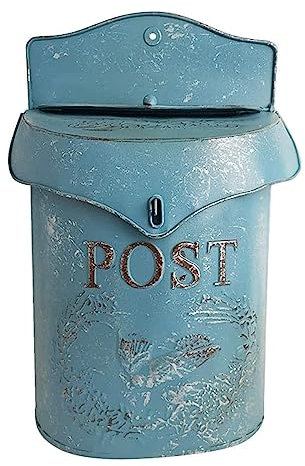 GddOGUK postkasten Briefkasten, Eisen-Briefkasten, langlebiger Briefkasten, amerikanischer Vintage-Abwurfkasten mit Sicherheitsschloss, Paketkasten, Outdoor-Gartendekoration