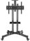 KTAZRXCV Universal TV Stand Universal Swivel Table Top TV Stand Stainless Steel TV Floor Stand for Bedroom for 65 98 Inches TVs Black Corner TV Floor Bracket on Wheels