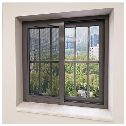 Finestra a vasistas grande 50 46 40 38 36 32 30 28 24 20 pollici, finestre scorrevoli orizzontali for pollai di hotel case mobili bagno seminterrato(Gray,100x50cm/39.4x19.7in)