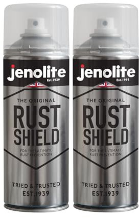 JENOLITE Rust Shield Clear Lacquer Spray | 2x400ml | Rust & Corrosion Protection | Ideal for Cars, Motorcycles, Ornaments, Bare Metal & Paintwork | Weatherproof