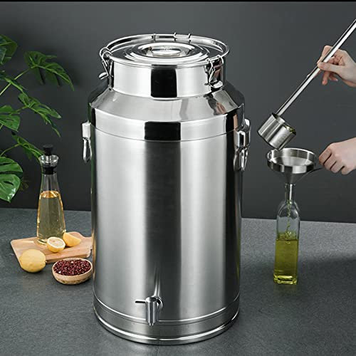 304 Edelstahl Milchtransportdosen 20L Milchkanne mit versiegeltem Deckel und Wasserhahn