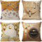 Sunshine smile 4 Stück Ramadan Kissenbezug,40x40cm Ramadan Dekokissenbezüge,Ramadan Wurfkissenbezüge Set,Ramadan Deko Kissenhülle,Kissen Ramadan,Leinen Dekokissen für Eid Mubarak Sofa Wohnzimmer