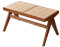 Essbank aus Massivholz mit Rattan-Sitz, Eingang und Esszimmerbank, Kirsch-Finish, 90 cm